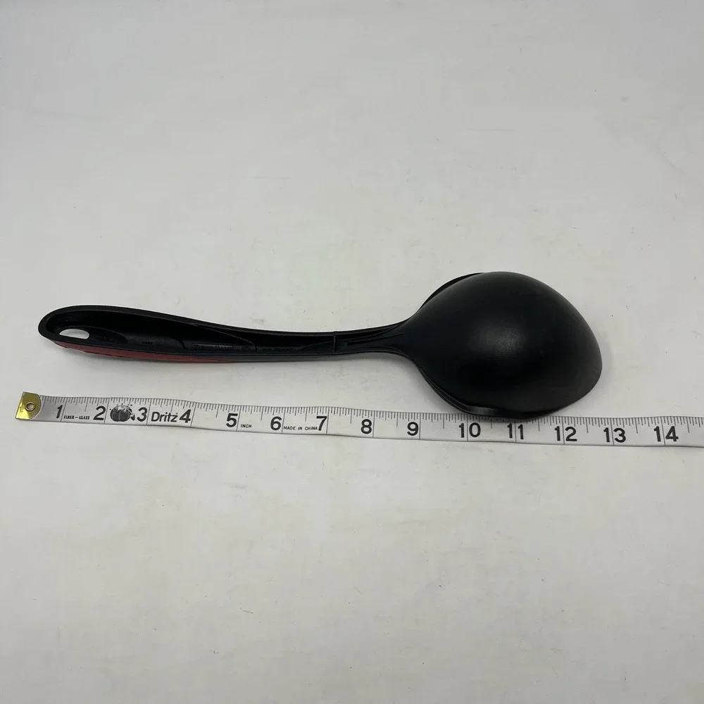 Vintage Tailor Made Black Red Nylon Plastic Spoon Ladle Made in USA